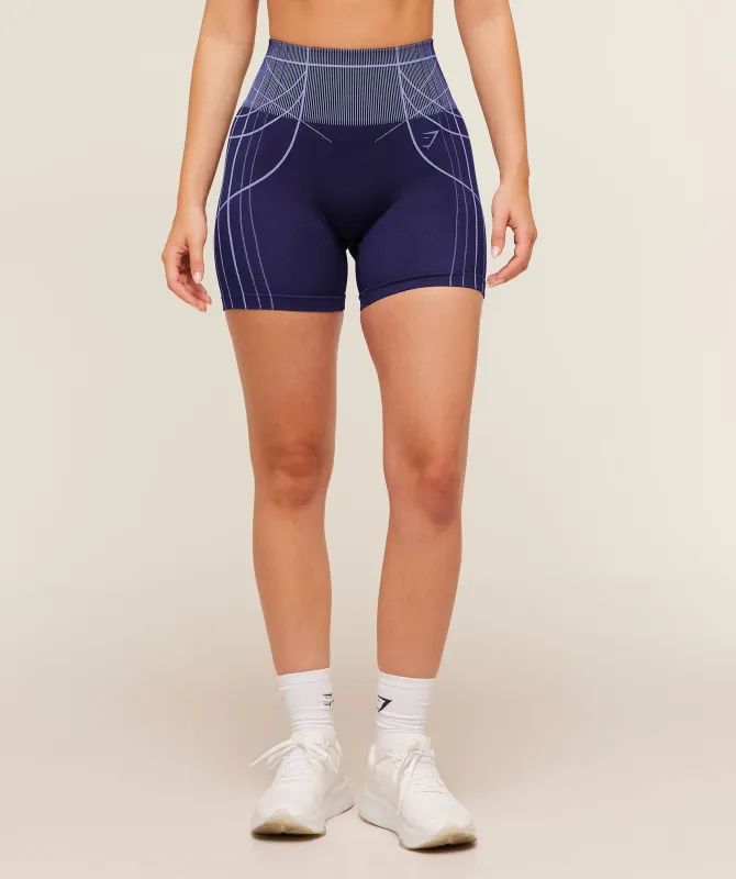 Gymshark Apex Seamless Shorts - Indigo Purple/Chilled Blue made by Gymshark