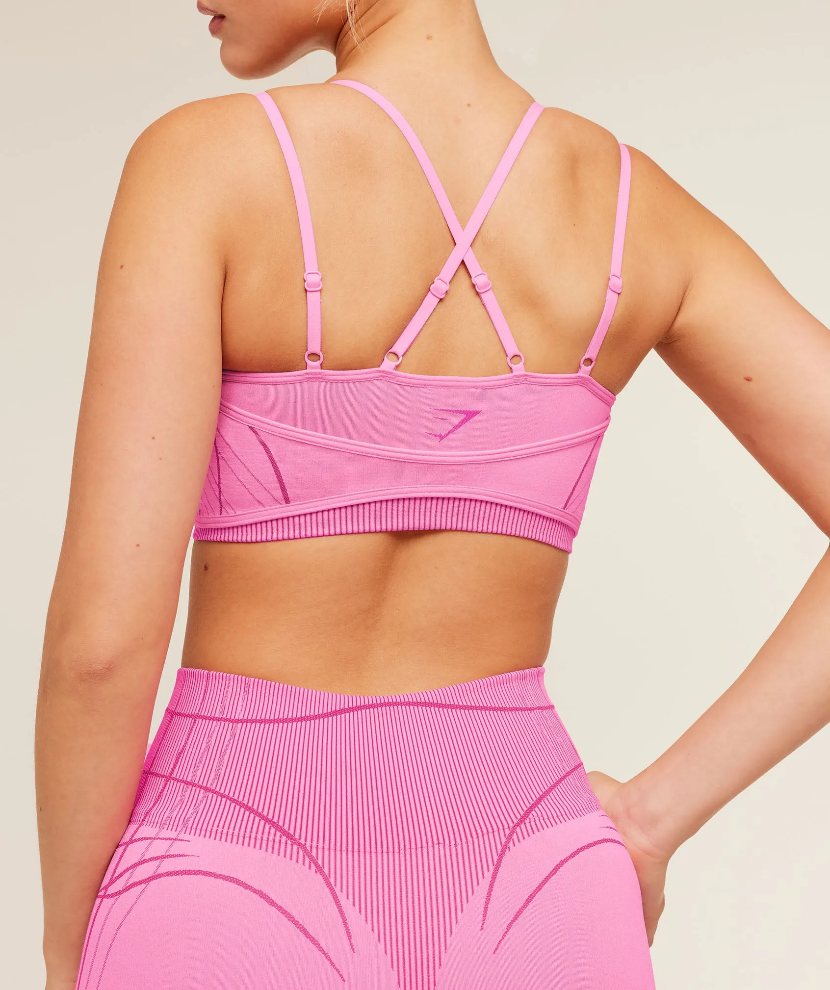 Gymshark Apex Seamless Strappy Sports Bra - Focus Pink/Super-Set Pink sold by Gymshark product image thumbnail 5