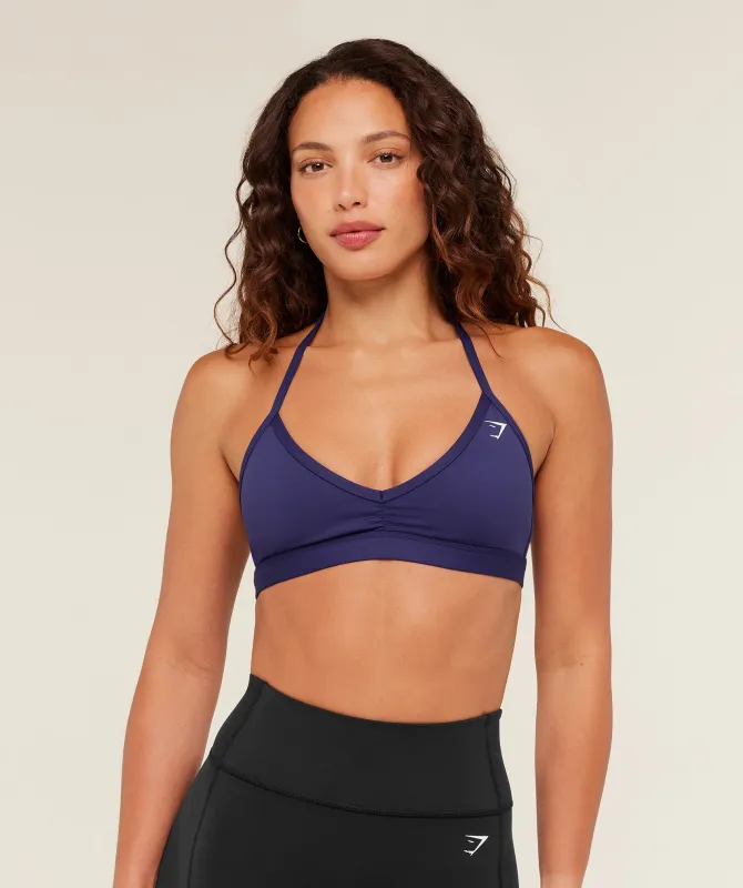 Gymshark Minimal Halterneck Sports Bra - Indigo Purple made by Gymshark