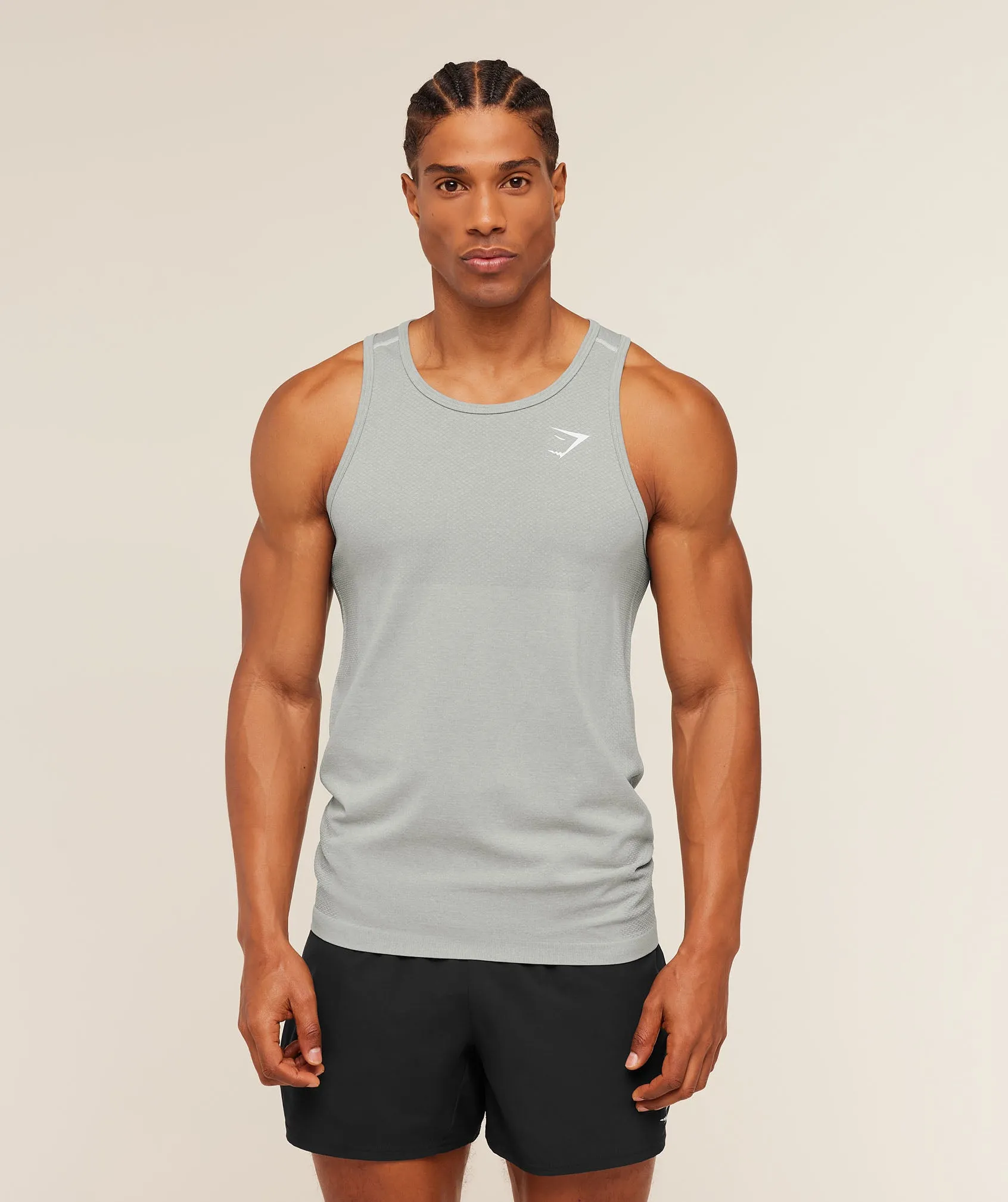 Gymshark Vital Tank - Light Grey/Smokey Grey sold by Gymshark