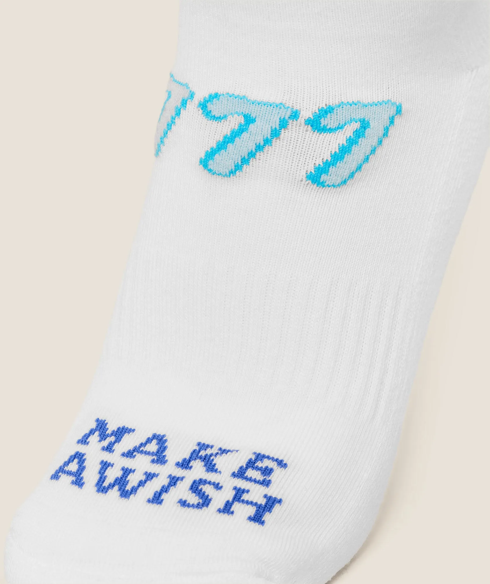 Gymshark Lucky Graphic Crew Socks 3pk - White sold by Gymshark product image thumbnail 5