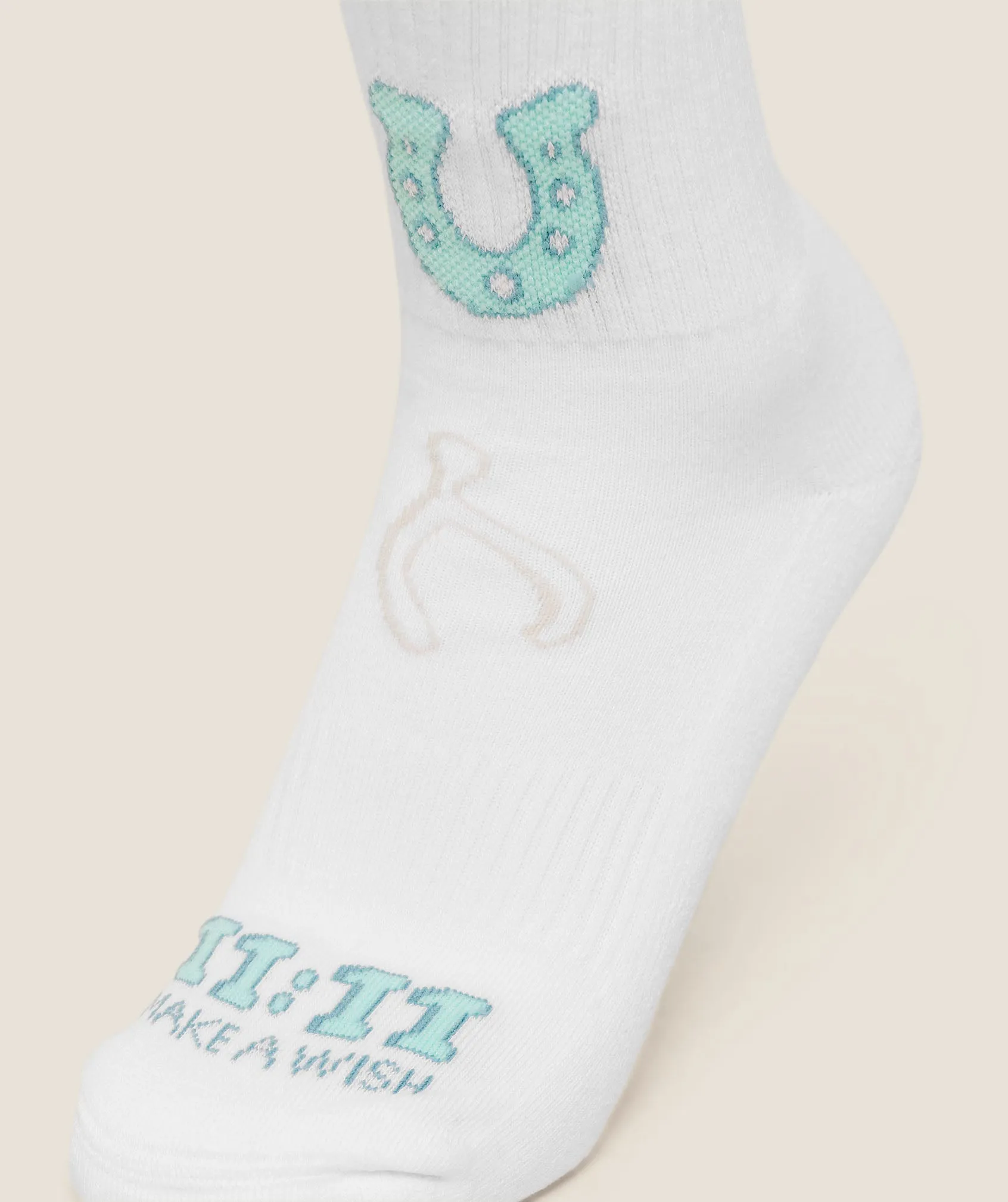 Gymshark Lucky Graphic Crew Socks 3pk - White sold by Gymshark product image thumbnail 4