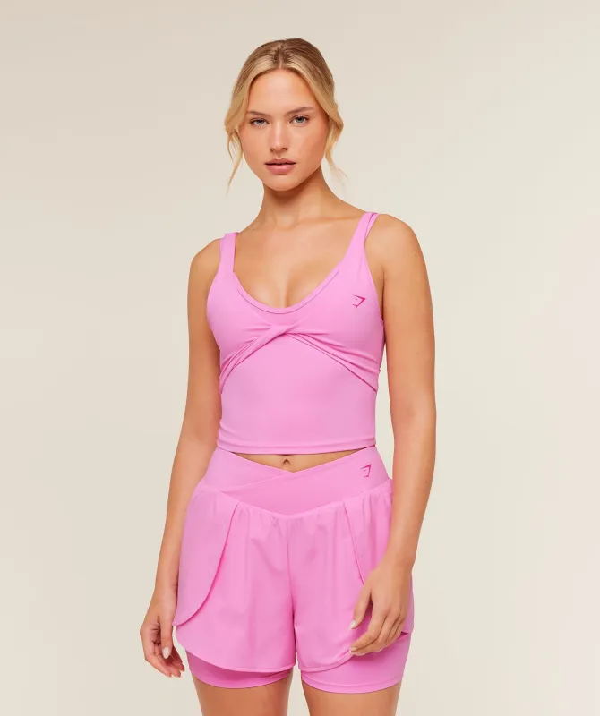 Gymshark Crossover Back Tank - Focus Pink made by Gymshark