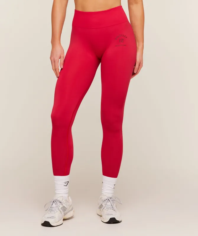 Gymshark Everyday Seamless Graphic Leggings - Conditioning Red made by Gymshark