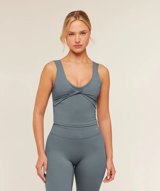 Gymshark Crossover Back Tank - Iron Blue made by Gymshark