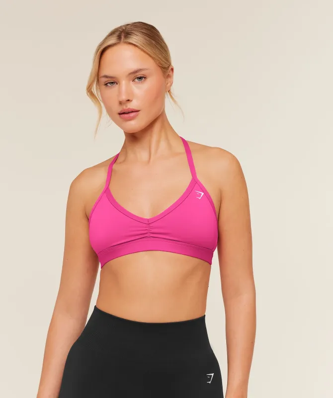 Gymshark Minimal Halterneck Sports Bra - Super-Set Pink made by Gymshark