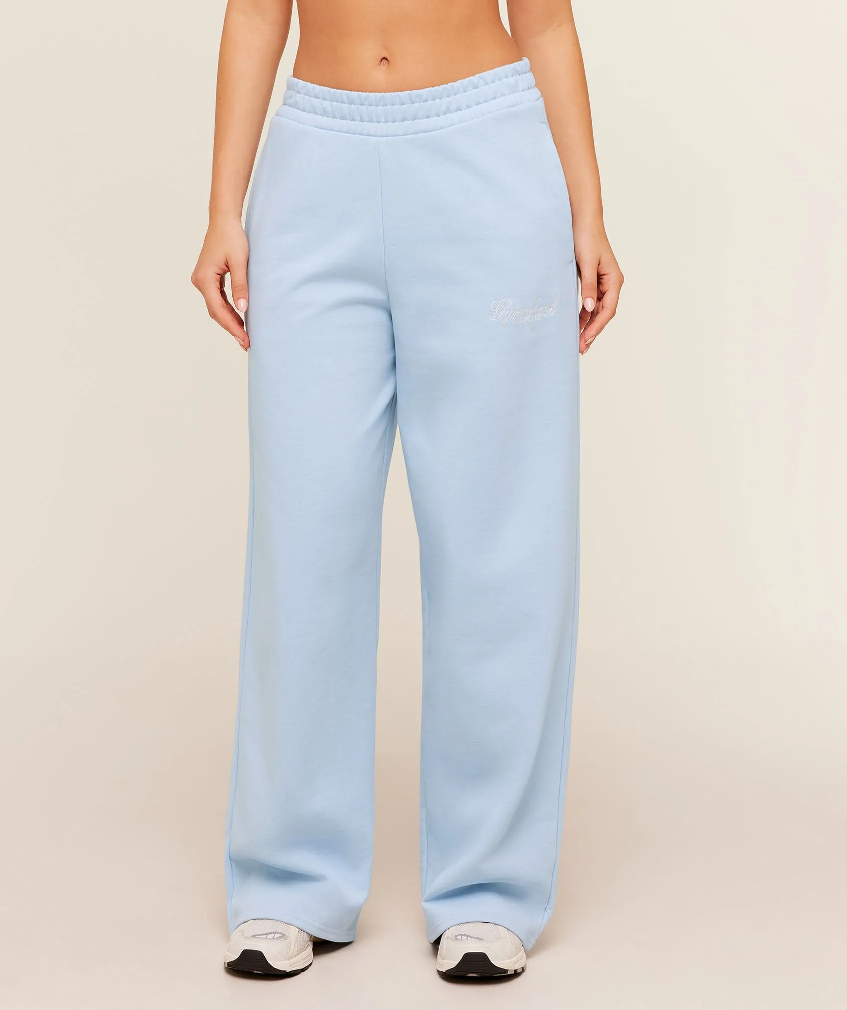 Gymshark Script Embroidery Joggers - Chilled Blue sold by Gymshark