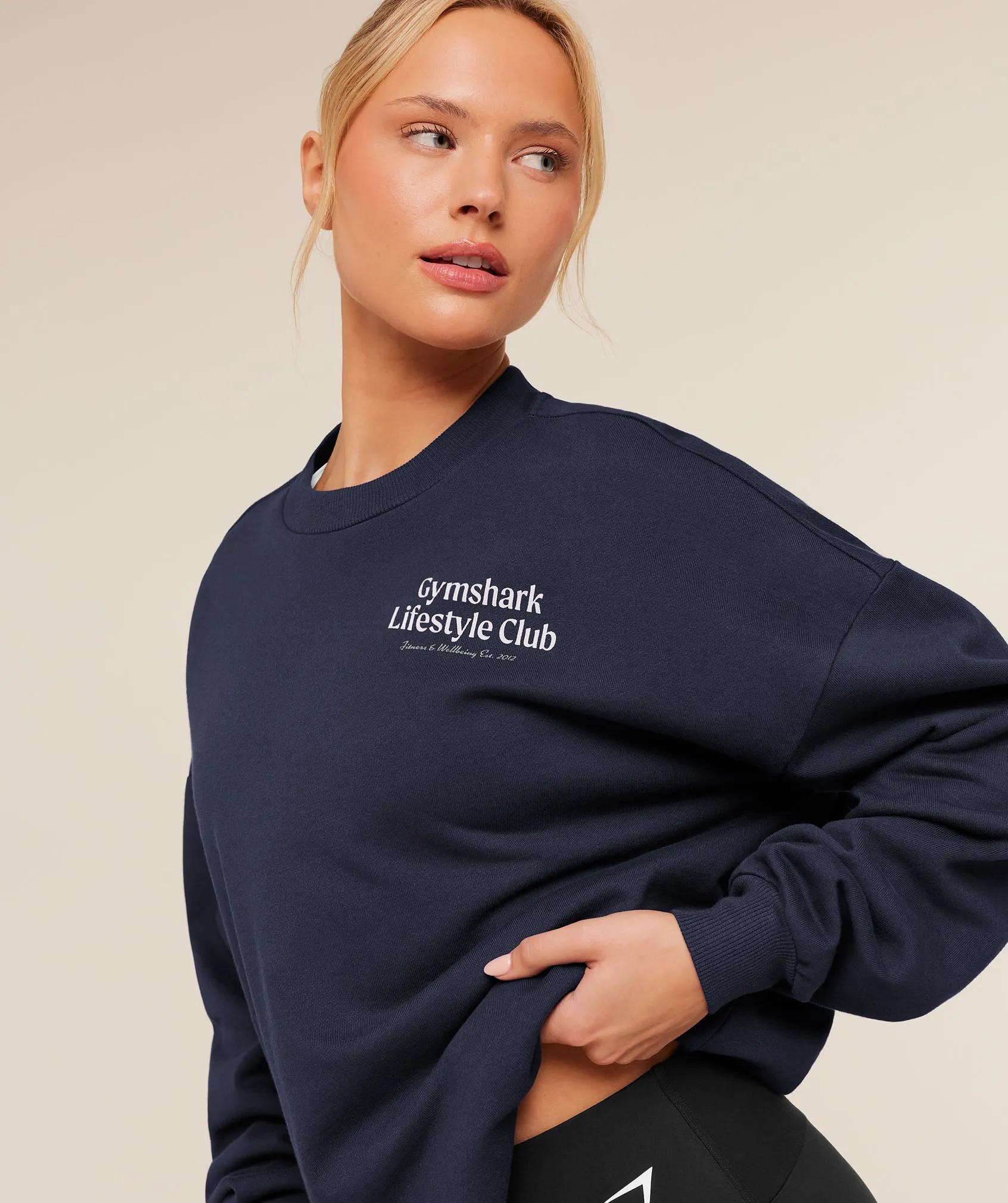 Gymshark Lifestyle Club Graphic Sweatshirt - Heavy Blue sold by Gymshark product image thumbnail 5