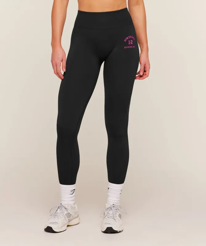 Gymshark Everyday Seamless Graphic Leggings - Black made by Gymshark
