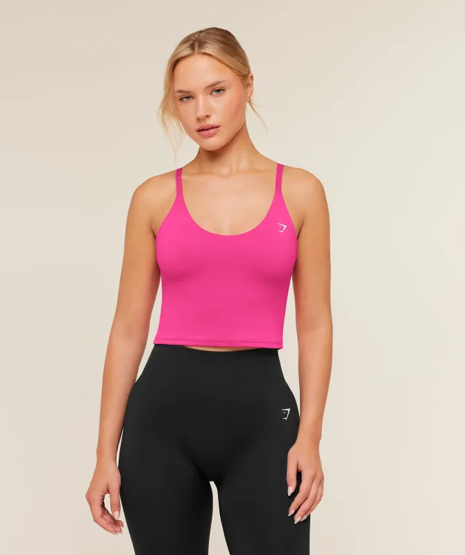 Gymshark Training Cami Tank With Shelf - Super-Set Pink made by Gymshark