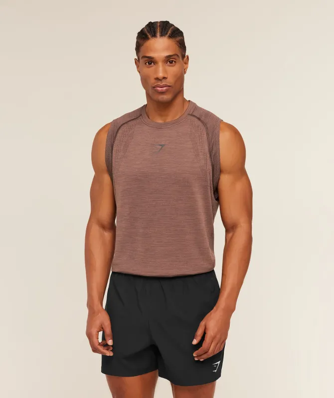 Gymshark Versatile Seamless Tank - Taupe Brown/Cool Brown made by Gymshark