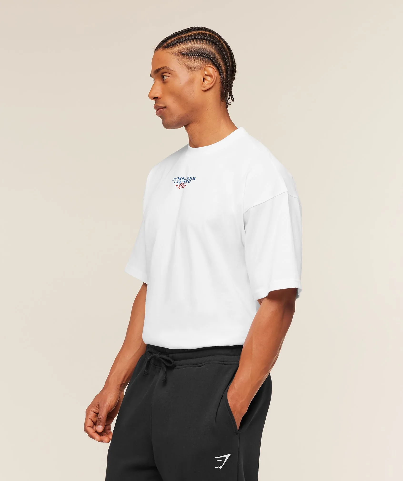 Gymshark Trophy Graphic T-Shirt - White sold by Gymshark product image thumbnail 3