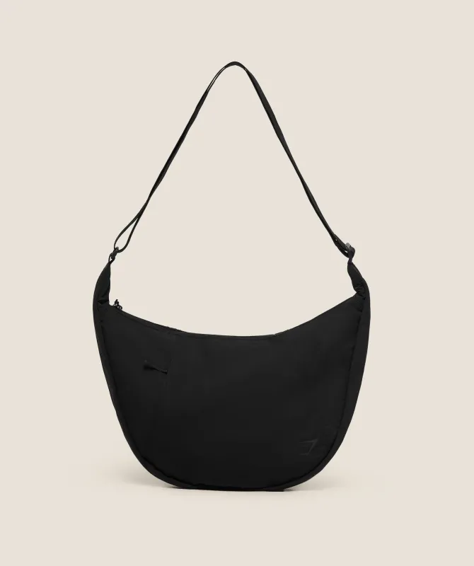 Gymshark Large Pleat Crossbody - Black made by Gymshark