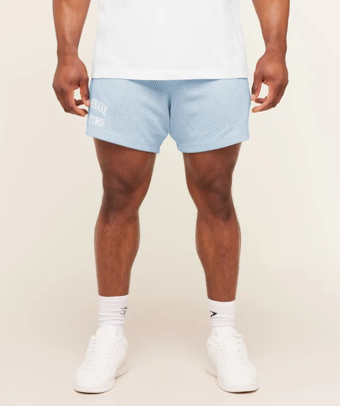 Gymshark Lifting Mesh 5" Shorts - Chilled Blue made by Gymshark