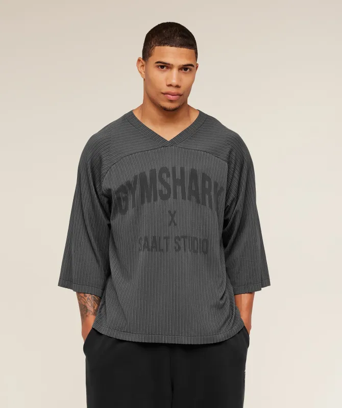 Gymshark x Saalt Studios Seamless Jersey - GS Asphalt Grey/GS Pitch Grey made by Gymshark