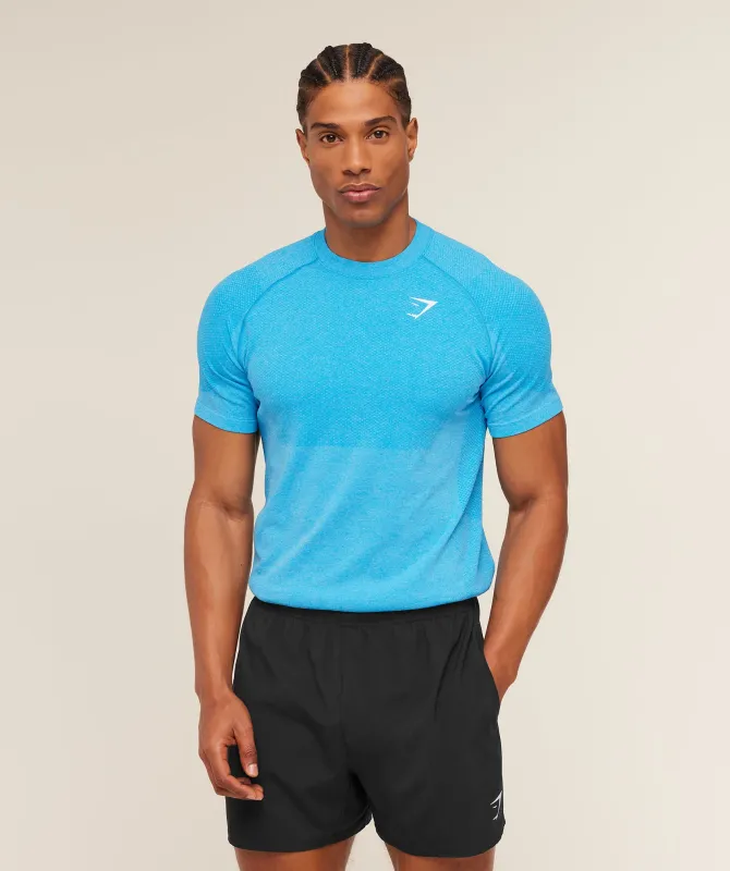 Gymshark Vital Seamless T-Shirt - White/Brand Blue made by Gymshark