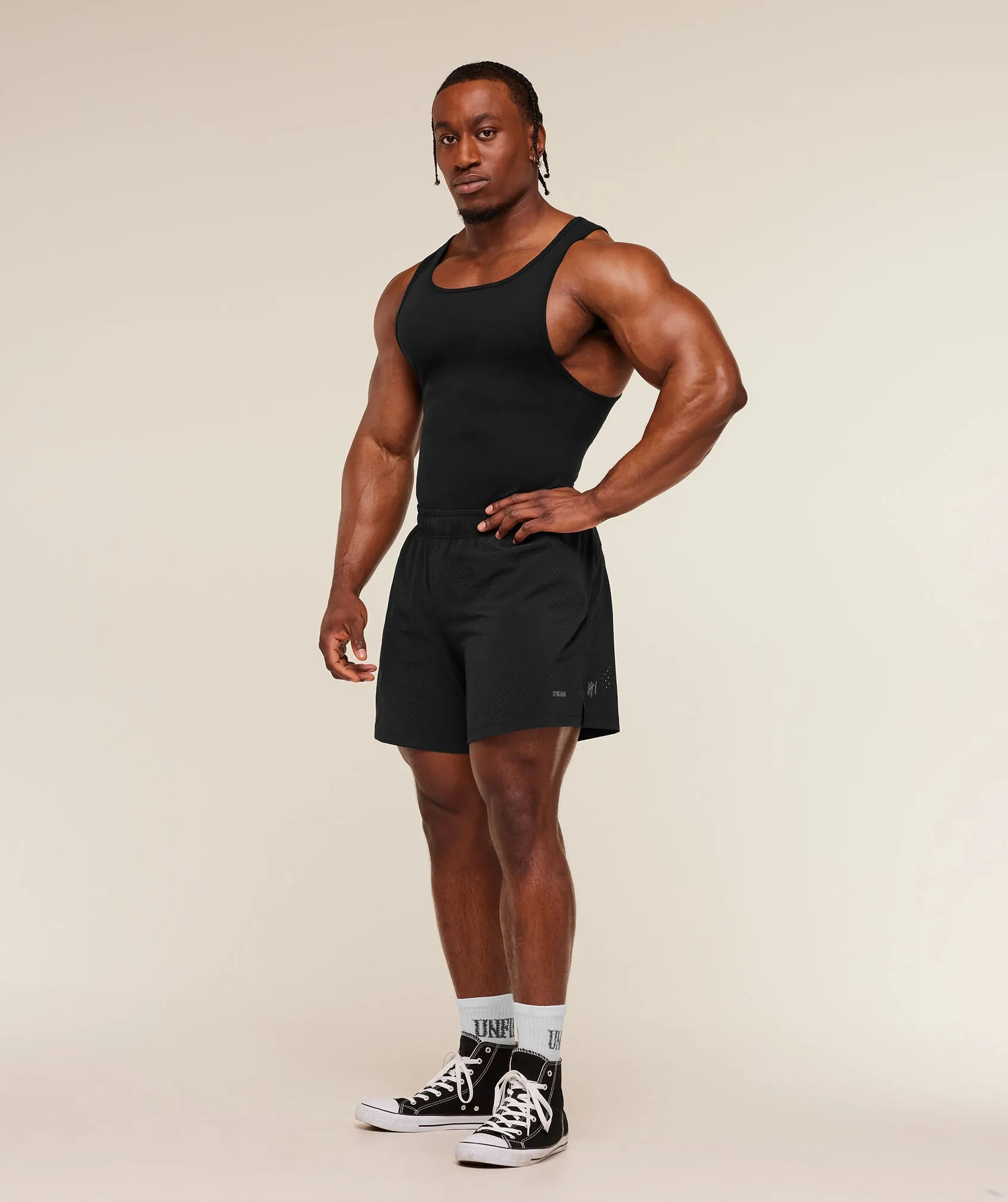 Gymshark x CBUM Ribbed Tank - Black sold by Gymshark product image thumbnail 4
