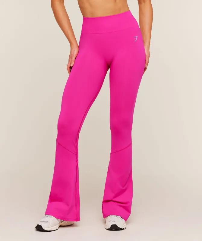 Gymshark Light Hold Flared Leggings - Super-Set Pink made by Gymshark