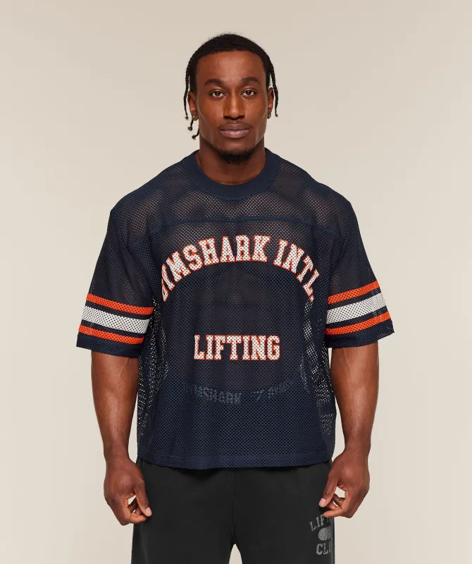 Gymshark Collective Mesh Contrast Jersey - Heavy Blue made by Gymshark