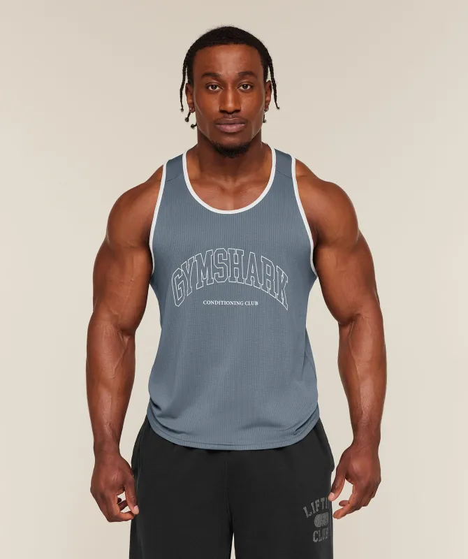 Gymshark Collegiate Tech Tank - Iron Blue made by Gymshark