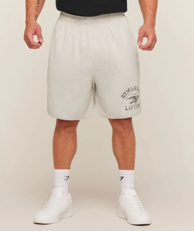 Gymshark Collective Mesh Shorts - Tinted White made by Gymshark