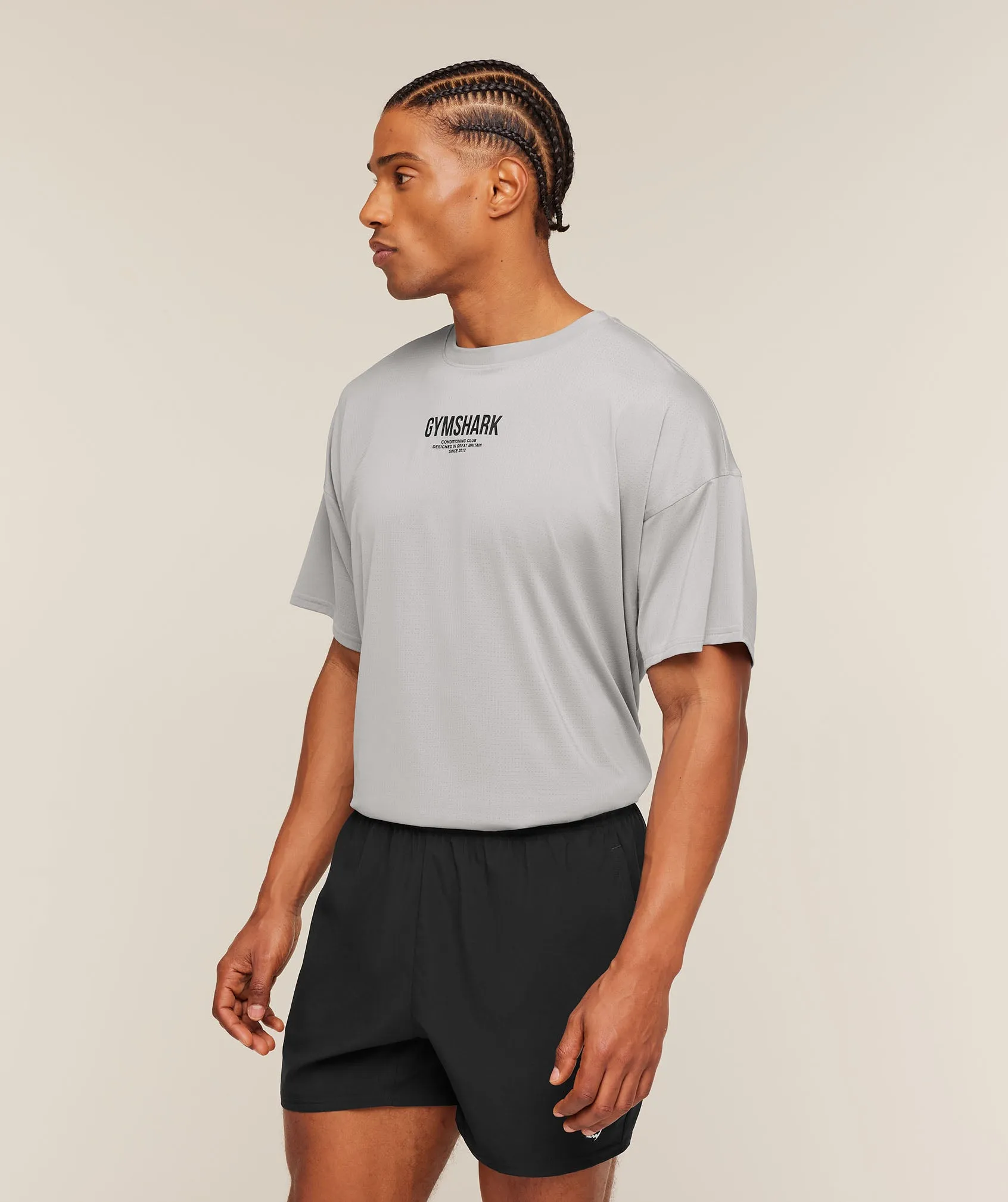 Gymshark Chrome Graphic T-Shirt - Stratus Grey sold by Gymshark product image thumbnail 3