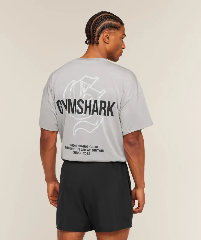 Gymshark Chrome Graphic T-Shirt - Stratus Grey made by Gymshark