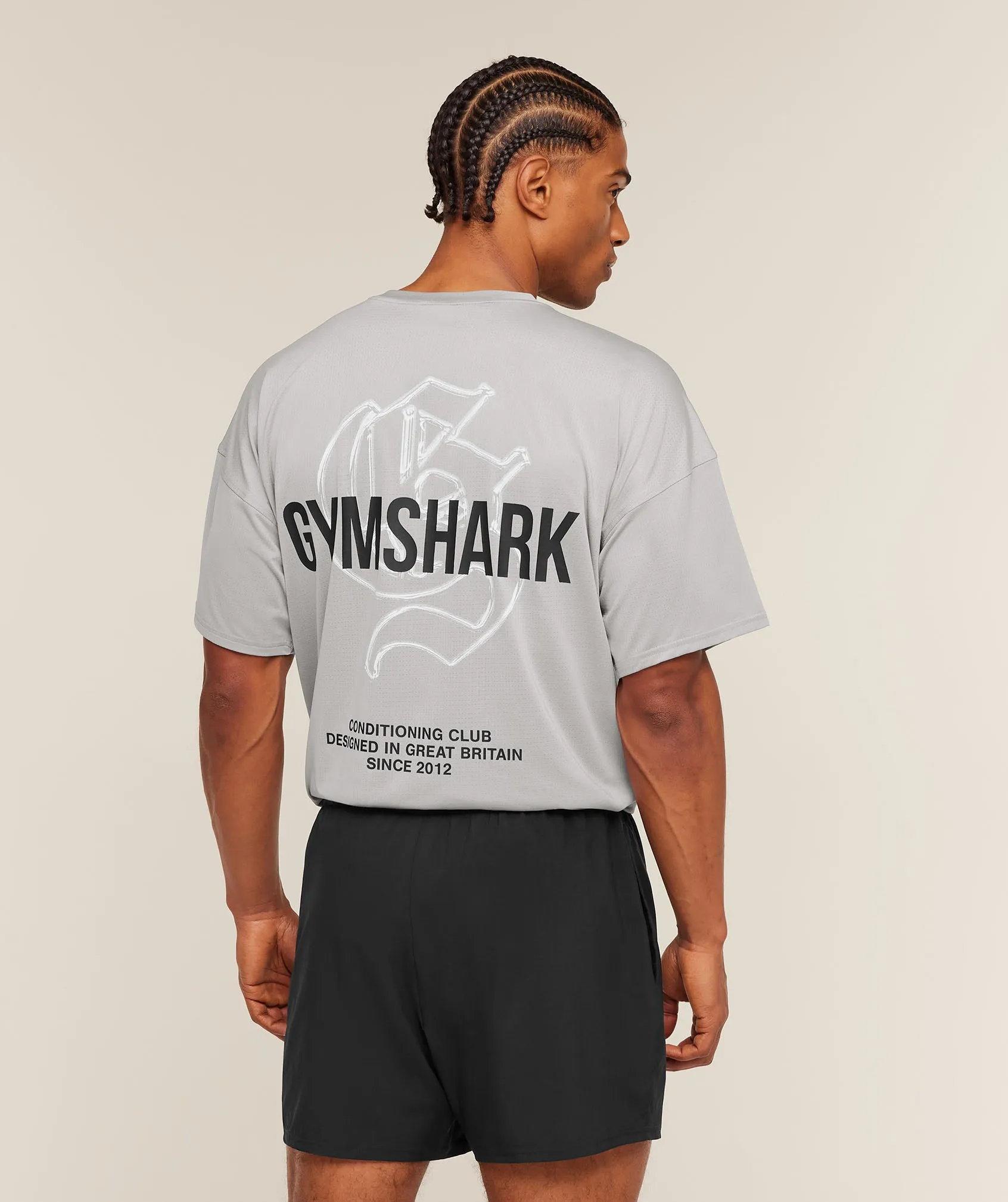 Gymshark Chrome Graphic T-Shirt - Stratus Grey sold by Gymshark