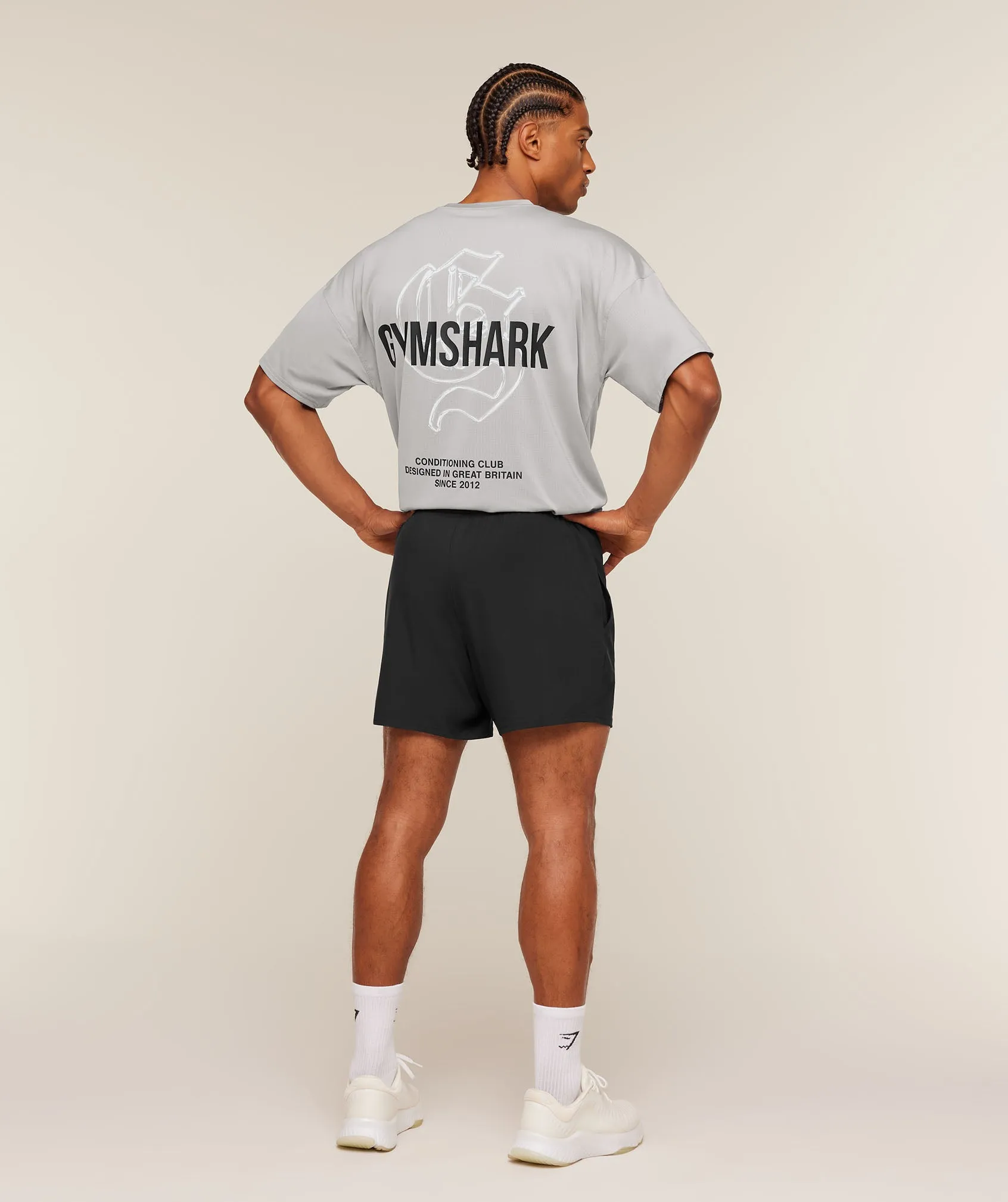 Gymshark Chrome Graphic T-Shirt - Stratus Grey sold by Gymshark product image thumbnail 4