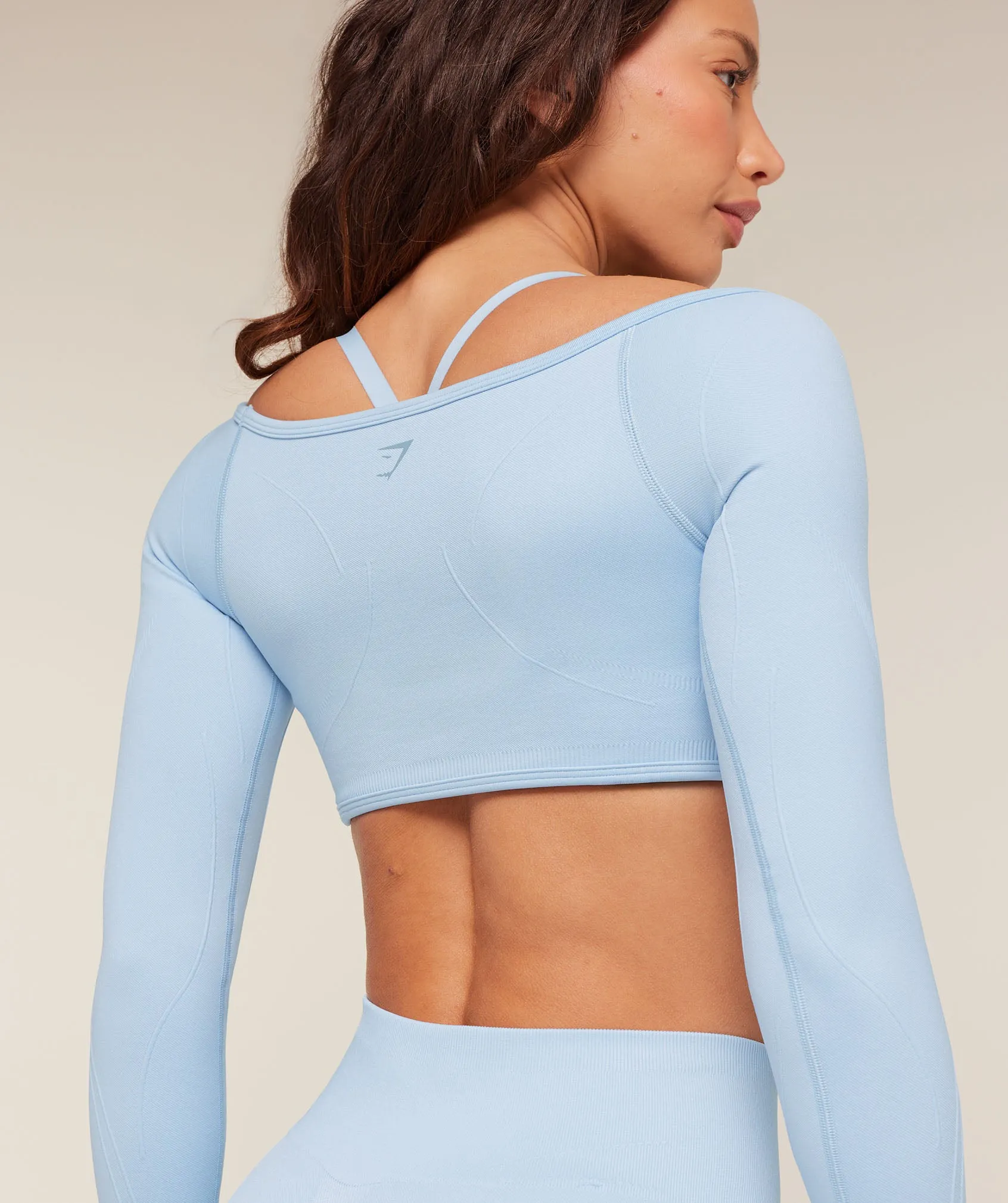 Gymshark Poise Long Sleeve Top - Chilled Blue sold by Gymshark product image thumbnail 5