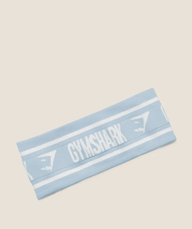 Gymshark Diffuse Logo Headband - Chilled Blue made by Gymshark