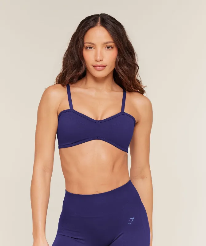 Gymshark Poise Light Support Seamless Sports Bra - Indigo Purple made by Gymshark