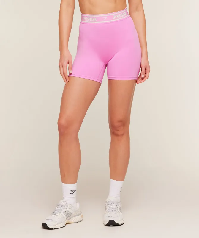 Gymshark Waistband Logo Shorts - Focus Pink made by Gymshark