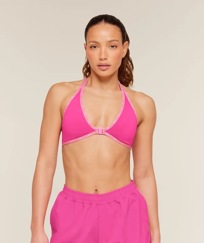 Gymshark Micro Logo Clasp Minimal Bra - Super-Set Pink made by Gymshark
