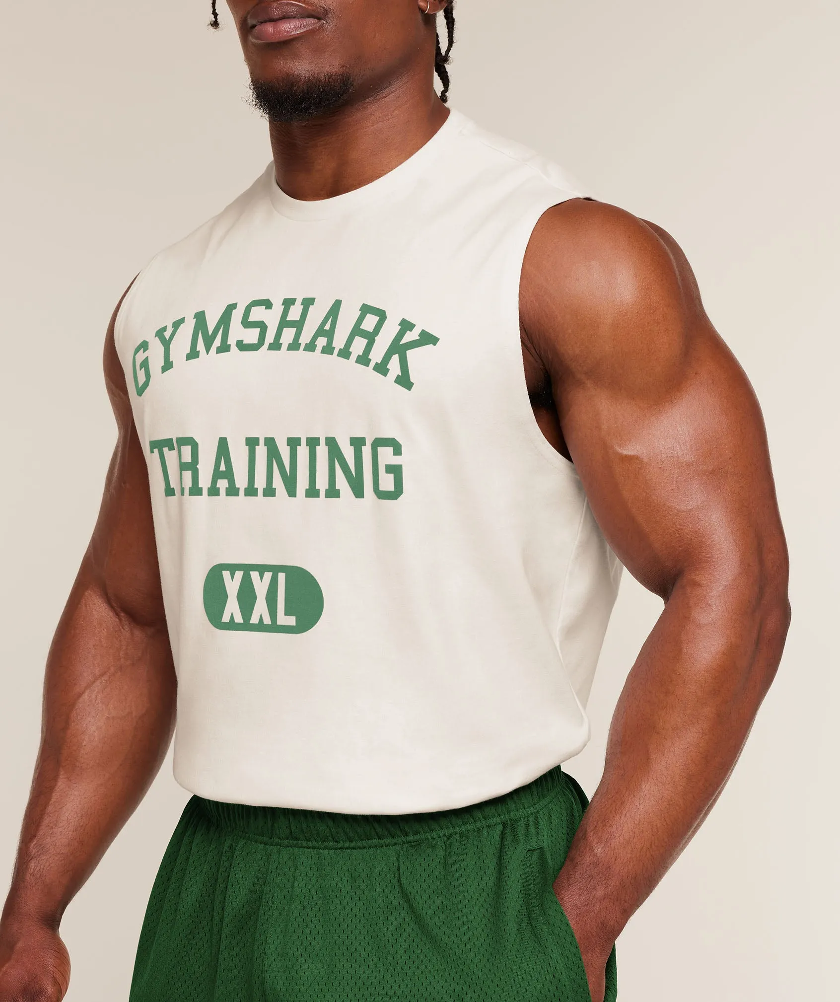 Gymshark Training Graphic Tank - Soft White sold by Gymshark product image thumbnail 5