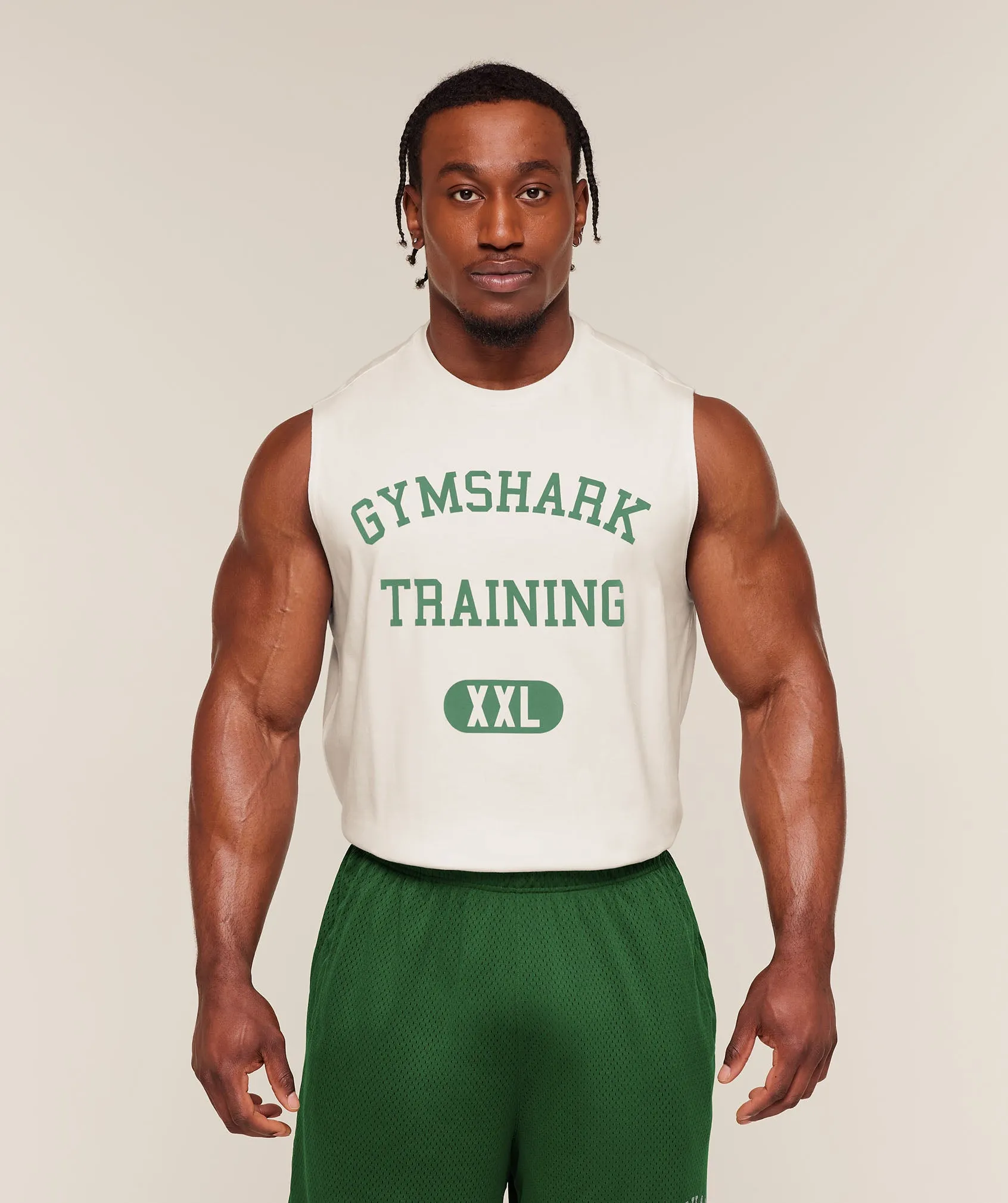 Gymshark Training Graphic Tank - Soft White sold by Gymshark