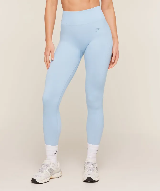 Gymshark Poise Seamless Leggings - Chilled Blue made by Gymshark