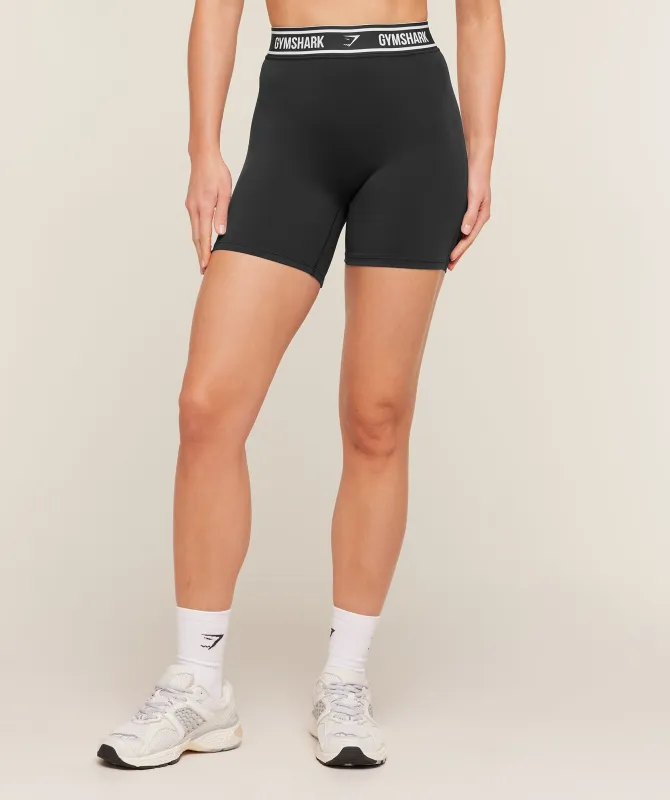 Gymshark Waistband Logo Shorts - Black made by Gymshark