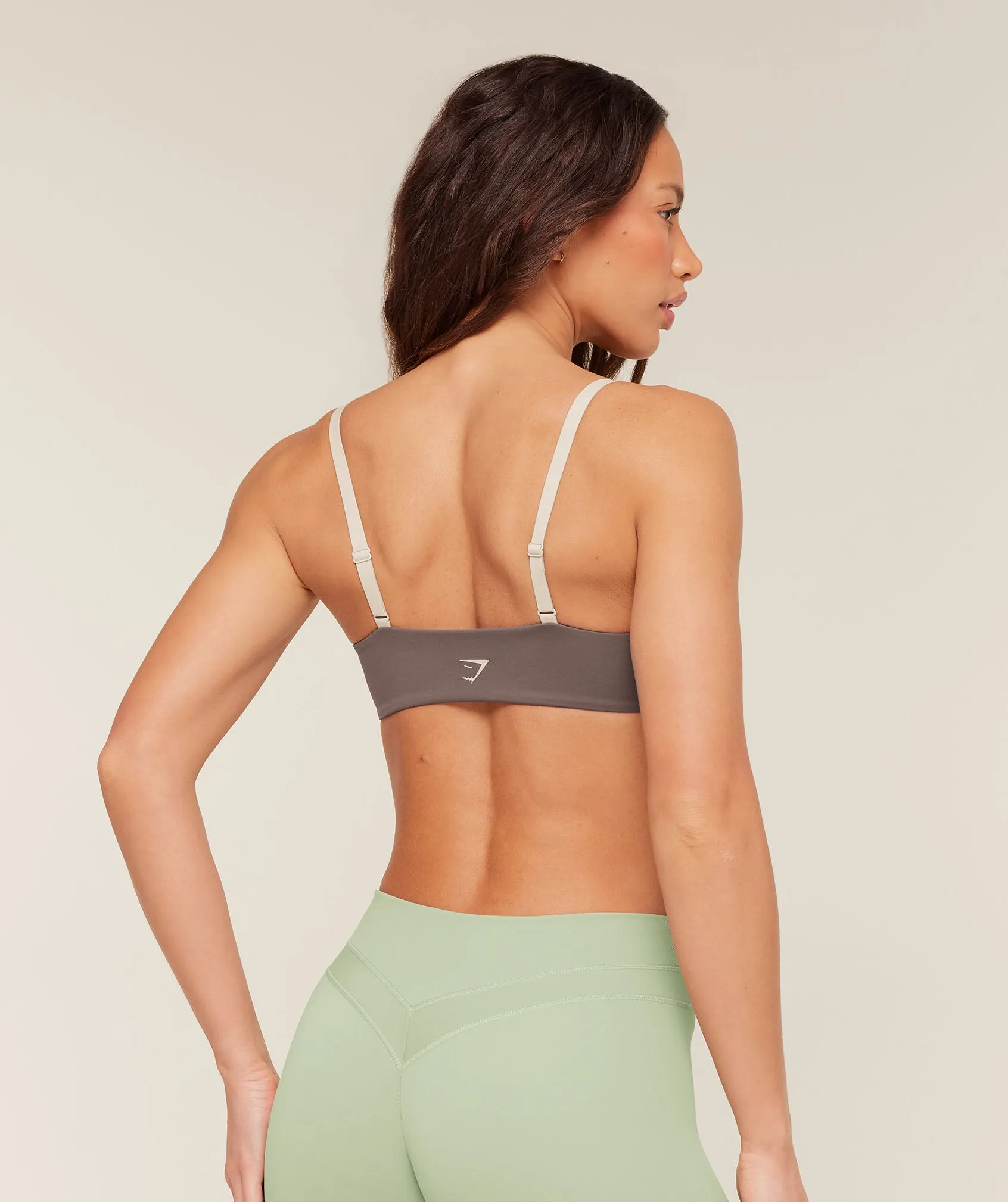 Gymshark Colour Block Sports Bra - Cool Brown/Pebble Grey sold by Gymshark product image thumbnail 2