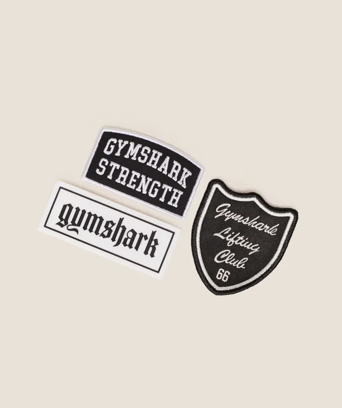 Gymshark Starter Patches 3pk - Black/White made by Gymshark