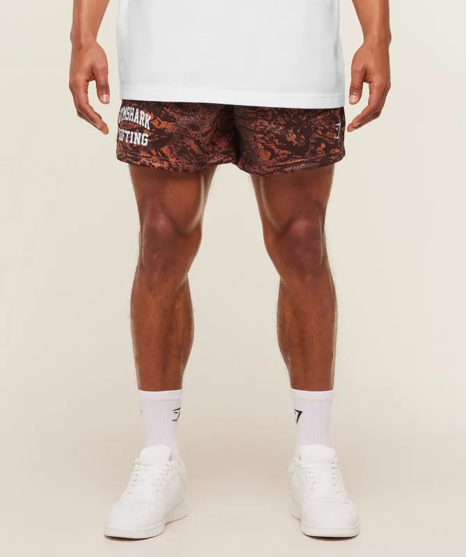Gymshark Lifting Mesh 5" Shorts - Terracotta Orange made by Gymshark