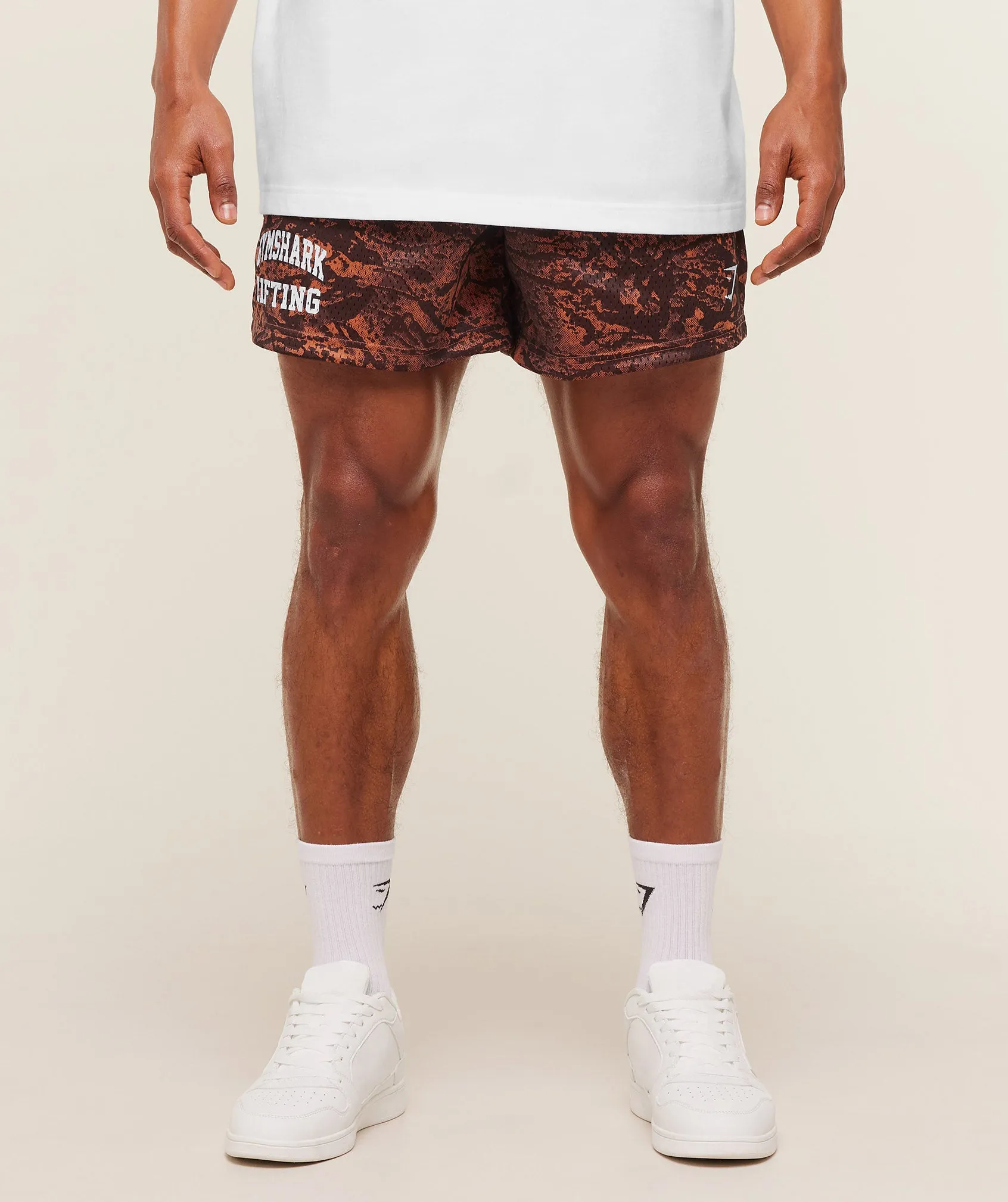 Gymshark Lifting Mesh 5" Shorts - Terracotta Orange sold by Gymshark