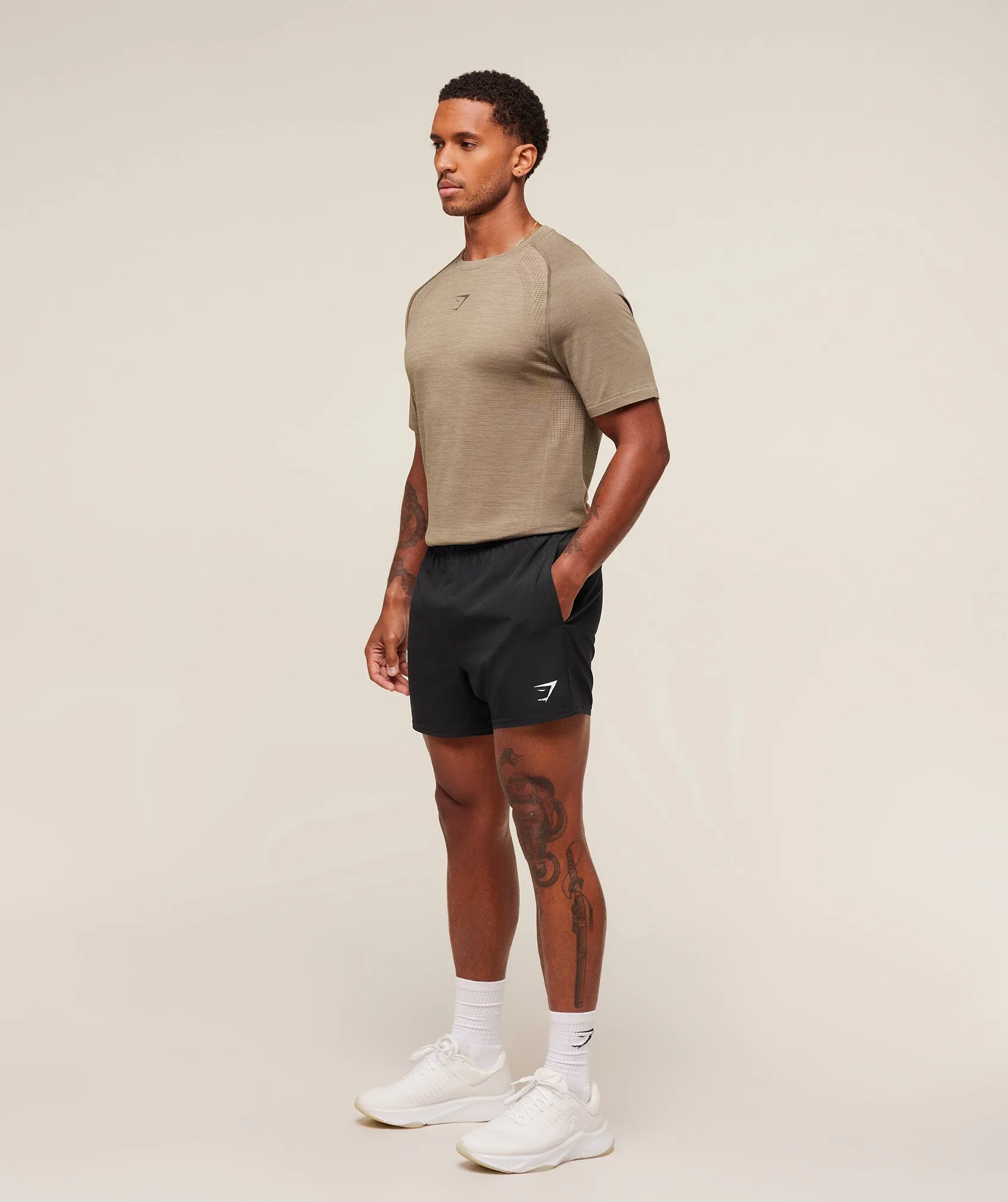 Gymshark Versatile Seamless T-Shirt - Cement Brown/Camo Brown sold by Gymshark product image thumbnail 4
