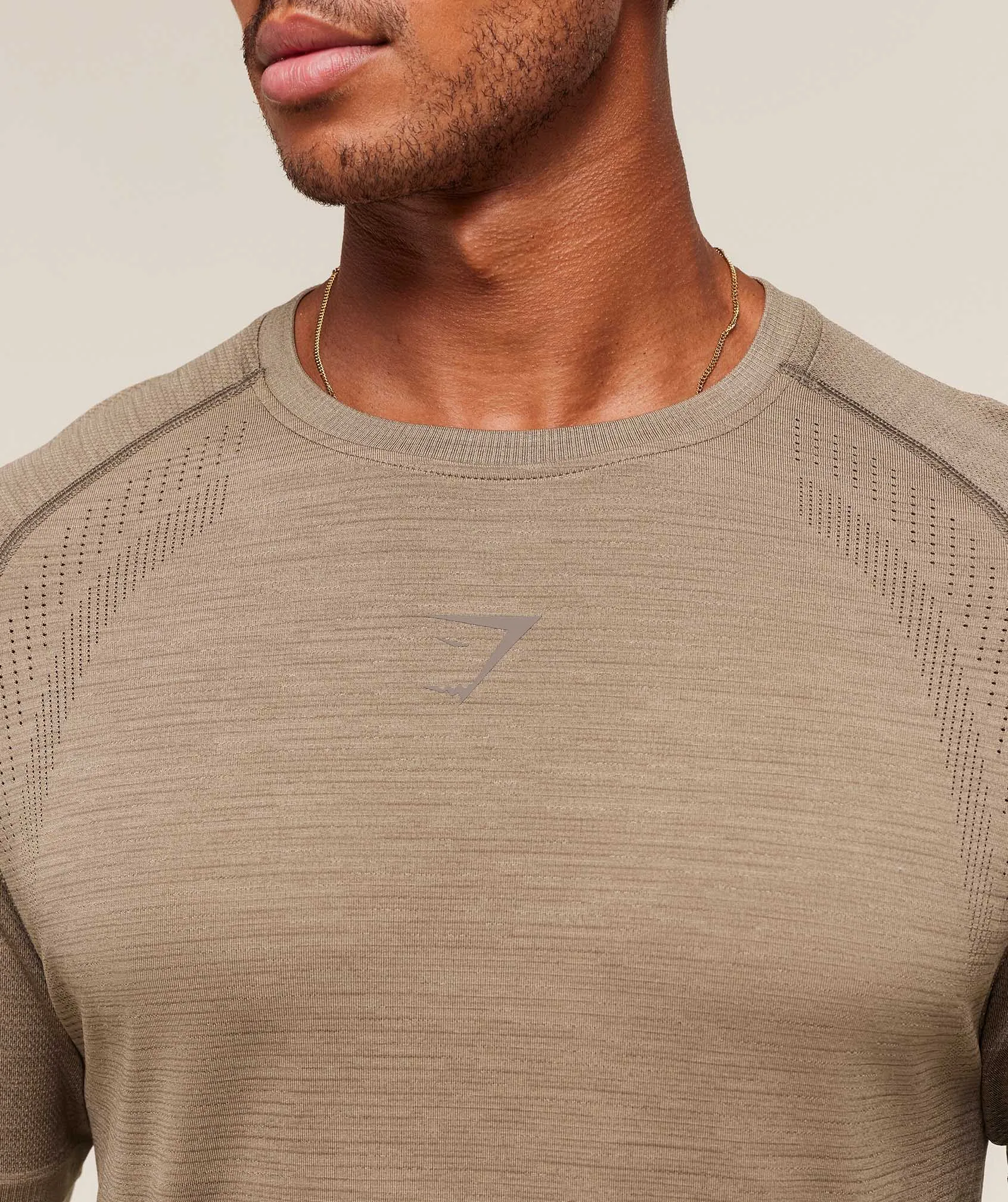 Gymshark Versatile Seamless T-Shirt - Cement Brown/Camo Brown sold by Gymshark product image thumbnail 5