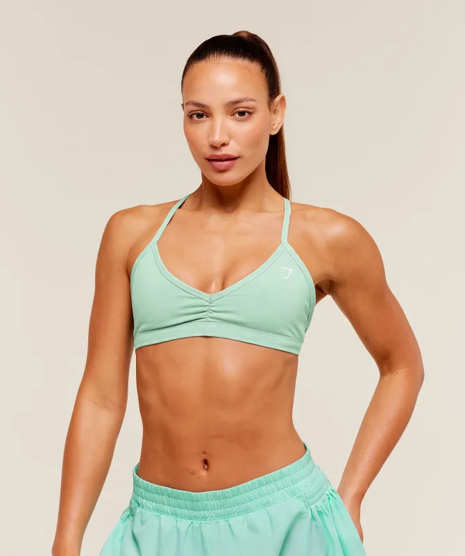 Gymshark Washed Minimal Sports Bra - Pop Turquoise/Wash made by Gymshark