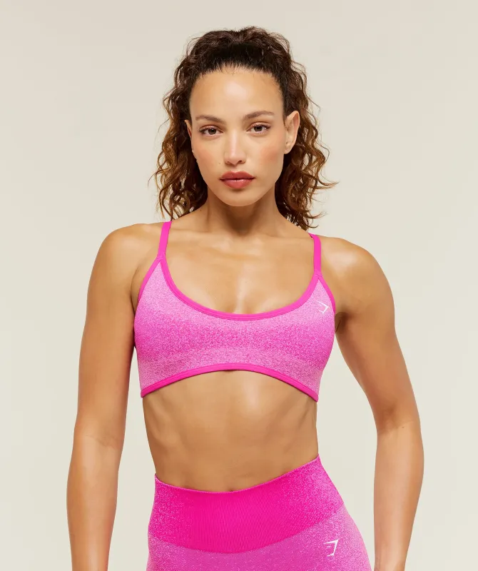 Gymshark Blush Seamless Light Support Sports Bra - Super-Set Pink/Focus Pink made by Gymshark
