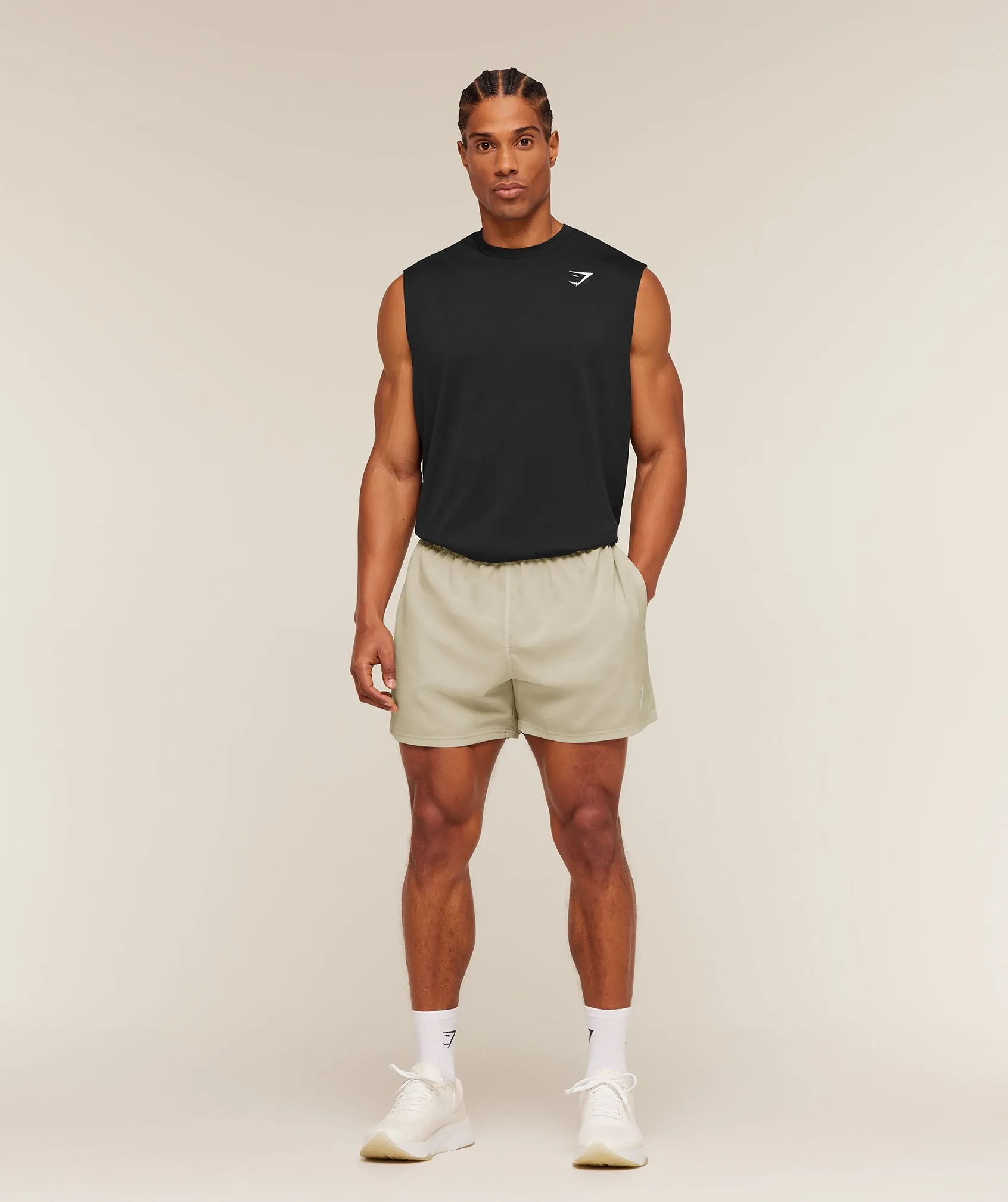 Gymshark Washed Pastels Shorts - Pebble Grey/Wash sold by Gymshark product image thumbnail 4