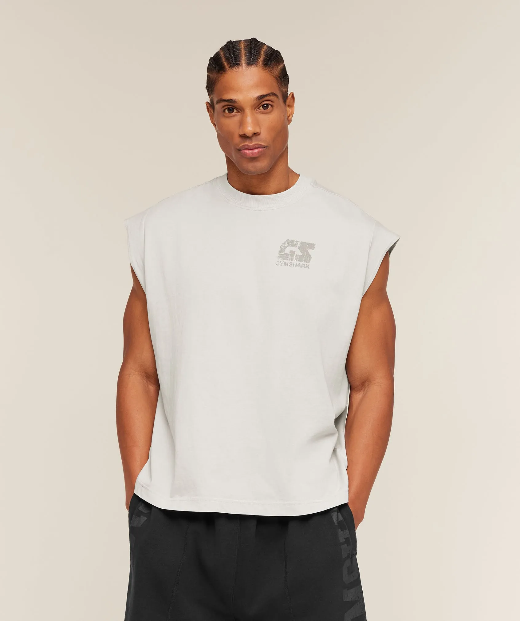 Gymshark Accent Capped Sleeve T-Shirt - Light Grey sold by Gymshark product image thumbnail 3
