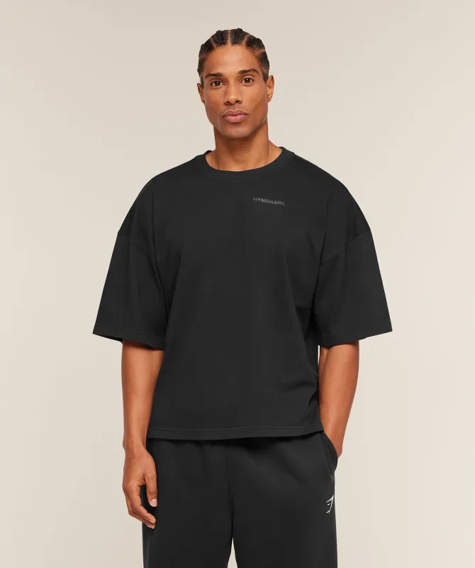 Gymshark Accent Boxy T-Shirt - Black made by Gymshark