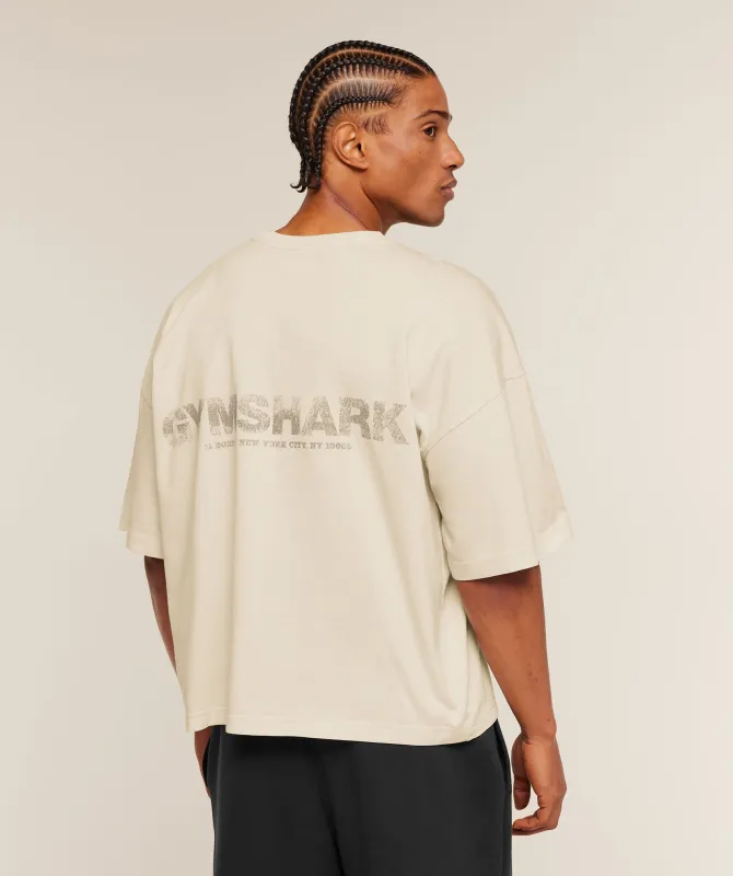 Gymshark Accent Boxy T-Shirt - Tinted White made by Gymshark